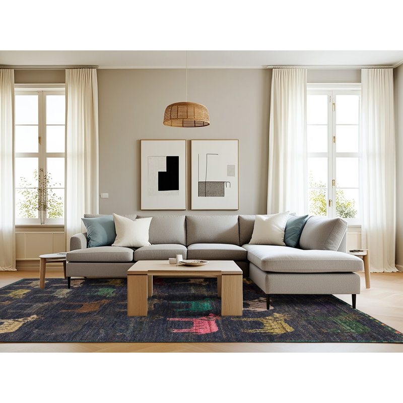 Abstract Indoor Rug, Rectangle 8' x 12'
