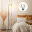 Lampe sur pied arquée 66,1 po Demerrick avec deux ampoules DEL incluses et abat-jour en verre-678859169