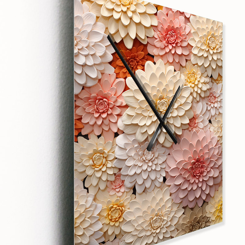 Horloge murale Anslem - Zinnias, Petit