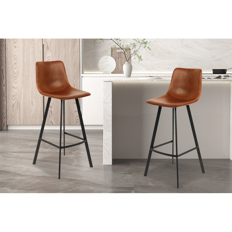 Ozan Stool, Cognac, 78cm H x 49cm W x 35cm D