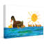 Mama Duck and Ducklings - Painting on Canvas-1111285394