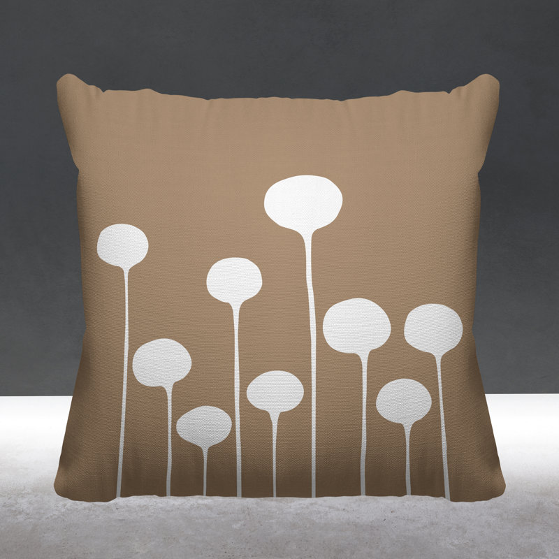 Courtland Outdoor Reversible Throw Pillow, 19W" x 19H", Beige