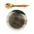 Marble Salt Cellar With Brass Spoon