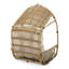 Chaise de patio relaxante avec coussin d'eau, structure de panier, structure en fer, assise de 25,50 po de largeur, chaîne de 12 po