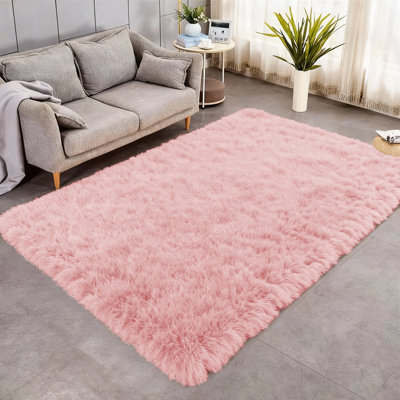 Solid Colour Shag Area Rug