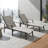 Set of 2 Outdoor Aluminum Chaise Lounges with 3D Double-Layer Textilene and Adjustable Backrests