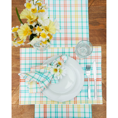 The Holiday Aisle® Dawnelle Cotton Plaid Rectangle Placemat 