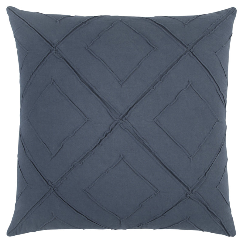 Coussin décoratif en coton, Indigo, Coton