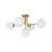 5-Light Symmetrical Frosted Glass Semi-flush Mount-408290772