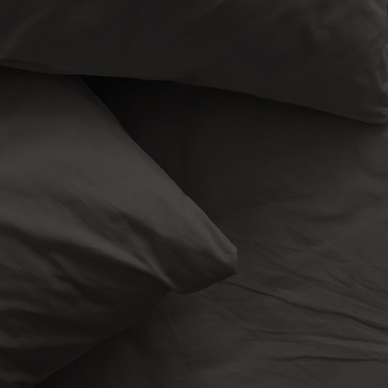 6-Piece Rayon From Bamboo Blend Sheet Set, Queen Sheet Set + 1 Fitted Sheet + 4 Pillowcases, Black