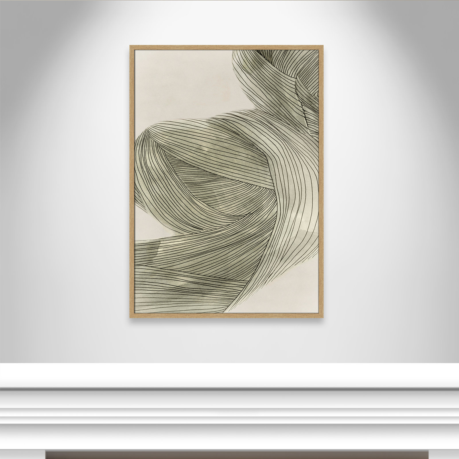 Anelis "Dreaming in Pastel II" Painting, 41.5" H x 29.5" W x 0.75" D, Natural