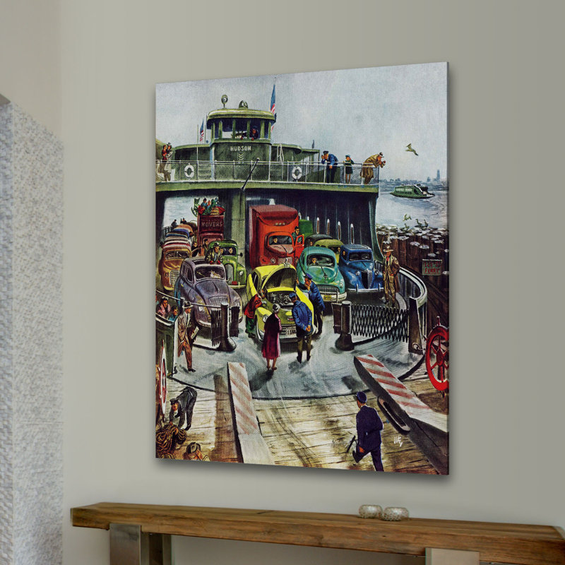Hudson Ferry by Thornton Utz Print on Wrapped Canvas, 36" H x 30" W