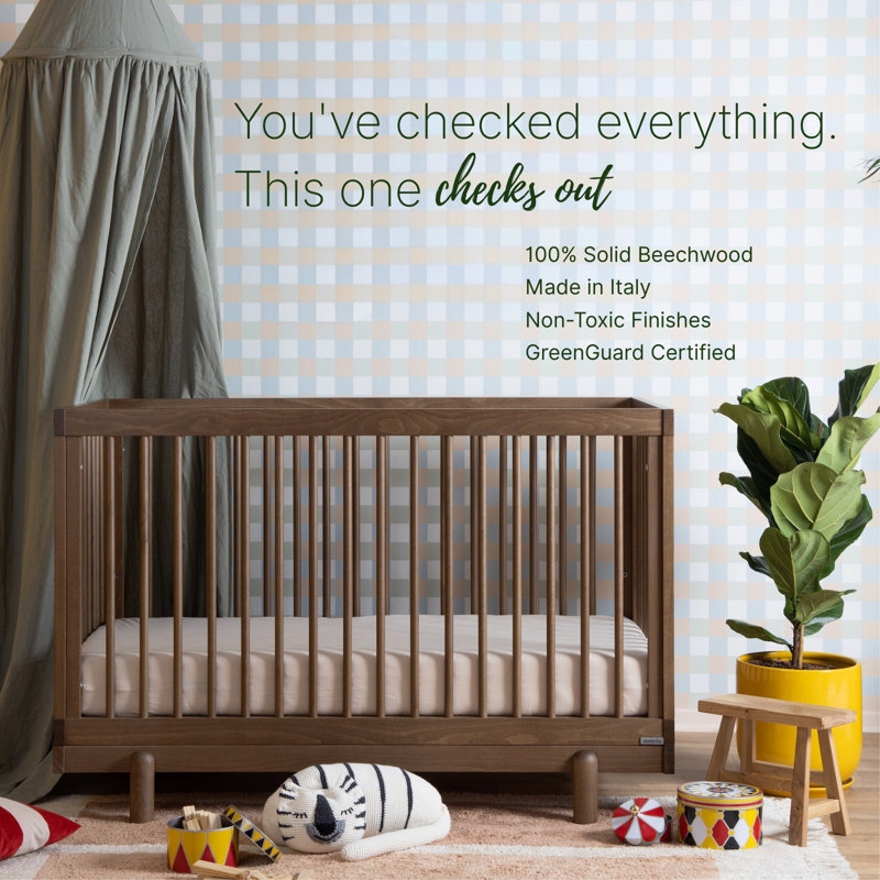 Bliss 4-in-1 Convertible Crib, Walnut