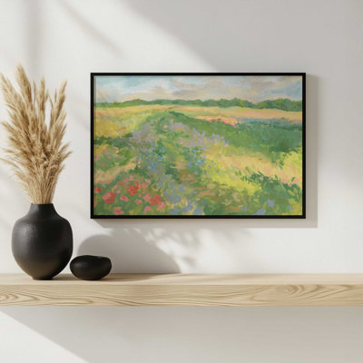 «Windswept Flower Field II» par Victoria Barnes, reproduction d'art