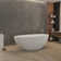 TQP-BA-22S06-65 65" x 30" Freestanding Soaking Solid Surface Bathtub with Drain