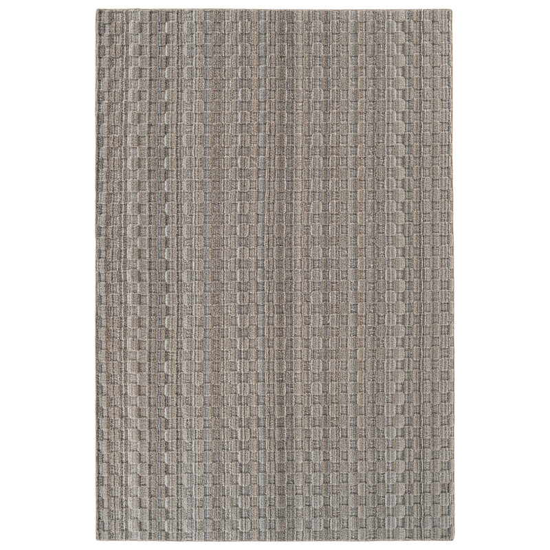 Studio Plush Mesh Modern Earthtone Area Rug, Non Slip, Abstract Rug, Foldable, Stain Resistant Rugs for Living Room, Bedroom, Neutral Tan, Gray, and Taupe