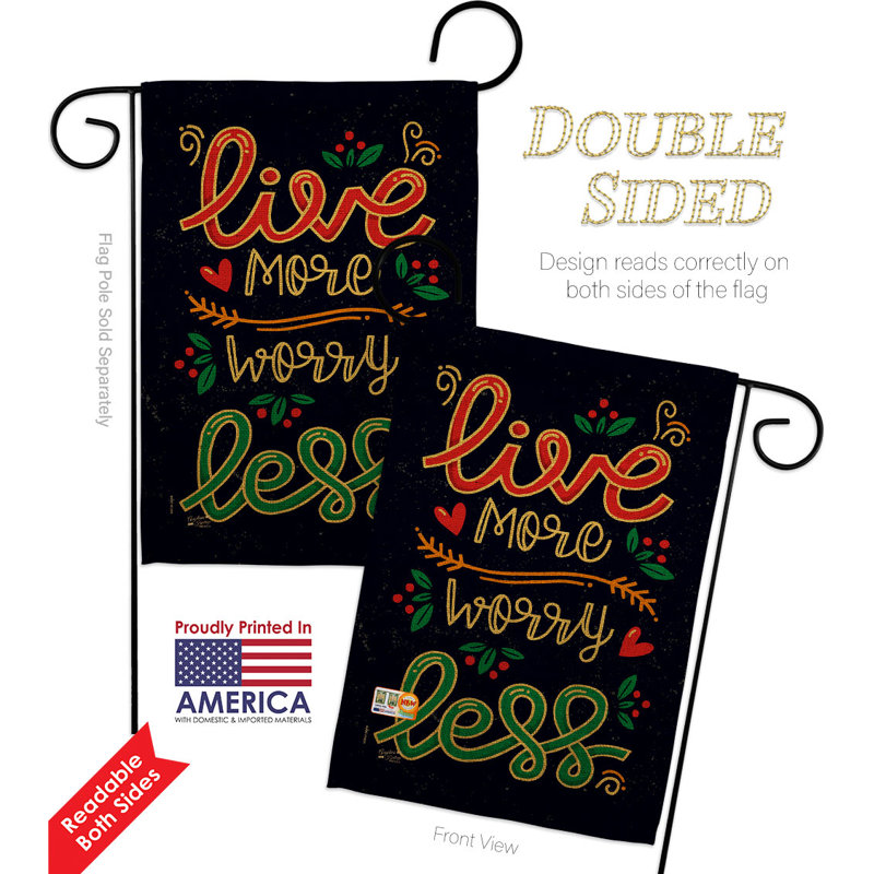 Drapeau de jardin en polyester / mélange 13 po x 18,5 po