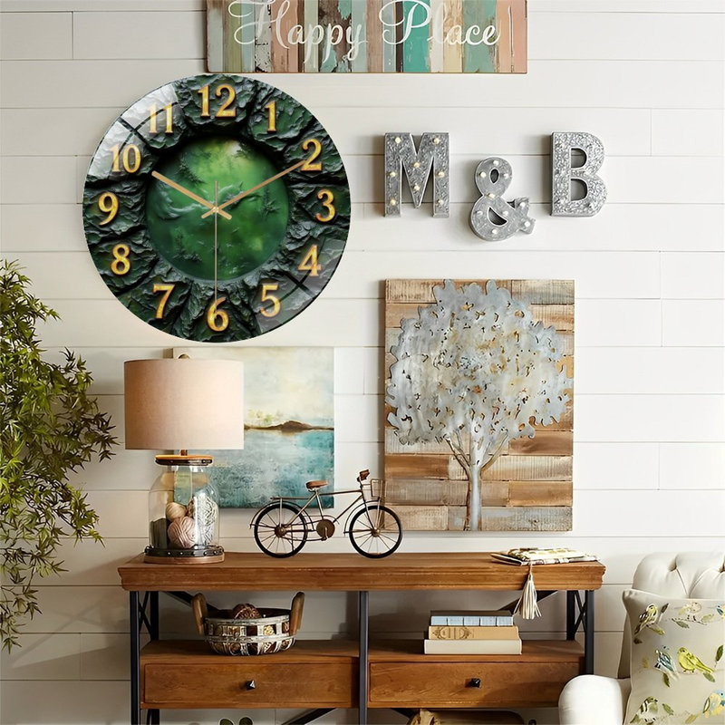 Horloge murale en verre 1-12 "