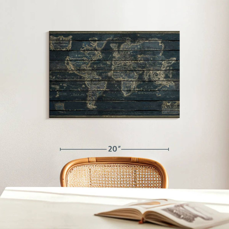 Aliaz Mappe Monde, H 16 po x l 24 po