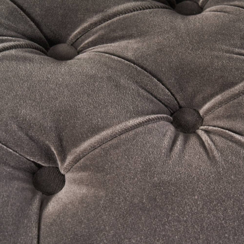 Richard Tufted Upholstered Parsons Chair, Charcoal Velvet