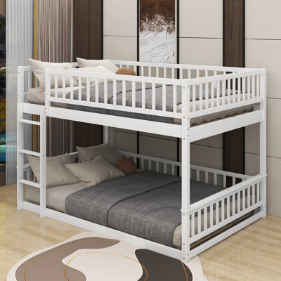 Queen Over Queen Bunk Bed With Ladder
