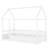 Kids Floor Wood Bed with Fence, House Bed Design for Children, Safe Low-Profile Sleeping and Play Space-1962607891-1962607889