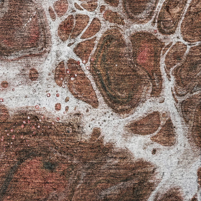 Tapis à poil long de qualité supérieure lavable à la machine ADS682, Paprika, 9 pi x 12 pi