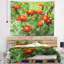 Tapisserie à fleurs marigold rouge floral-28487135