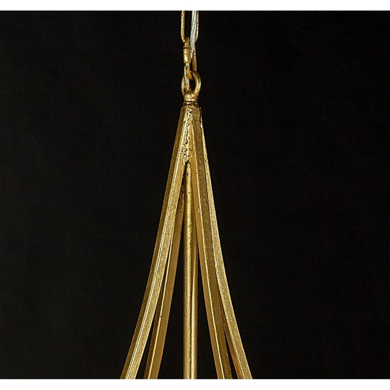 Elite 4 - Light Candle Style Empire Chandelier, Gold Leaf