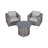 Biles Grey Fully Assembled 3 Piece Sectional Seating Group With Cushions
