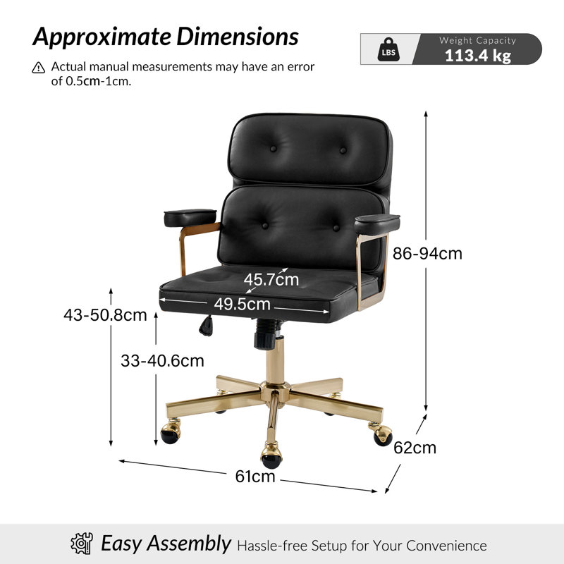 17 Stories Office Chair, Black