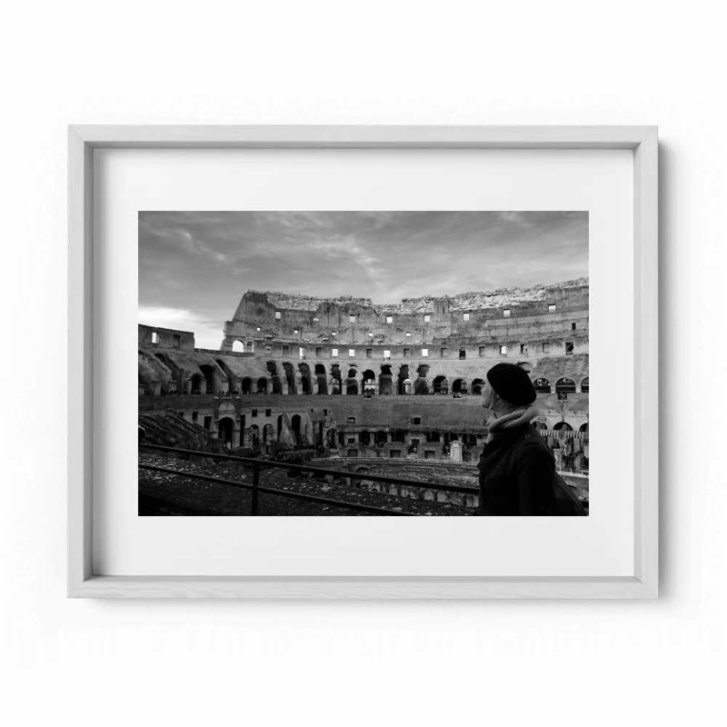 Roman Holiday Print by Joseph Regan, 22" H x 26" W x 0.75" D, White