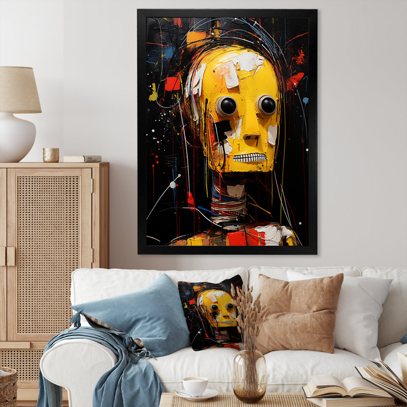«The Rise Of Robot Portrait», Cadre flottant noir, H 20 po x l 12 po x P 1 po