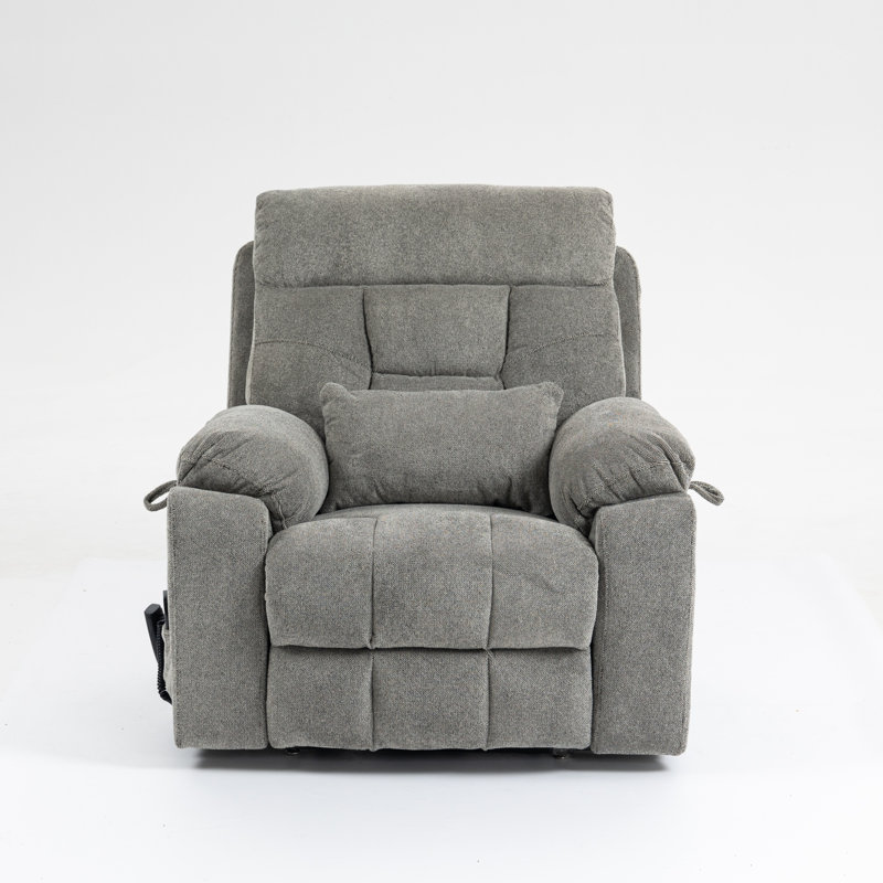 Oversized Electric Lift Chair With Heating, Massage, And Dual OKIN Motors For Ultimate Comfort And Relaxation, White Velvet