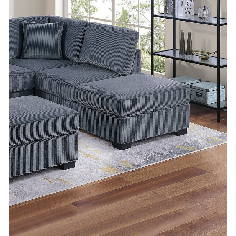 Ensemble de canapé modulaire Contemporary, Gris foncé