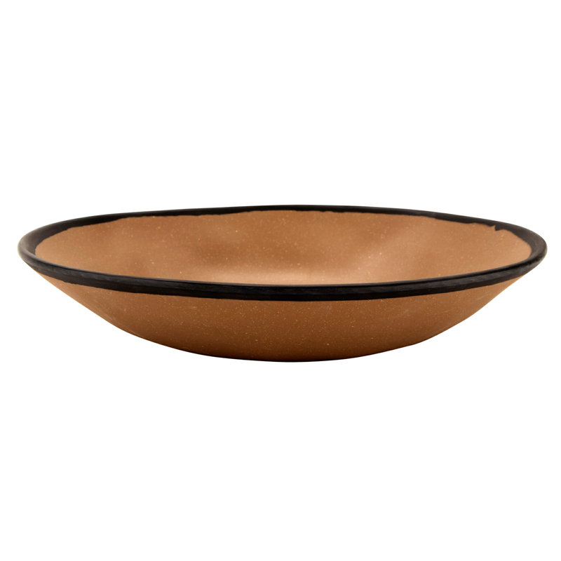 GET Bol à pâtes en céramique de 1,3 pte de style mélamine, finition mate, gris (ensemble de 12), Taupe