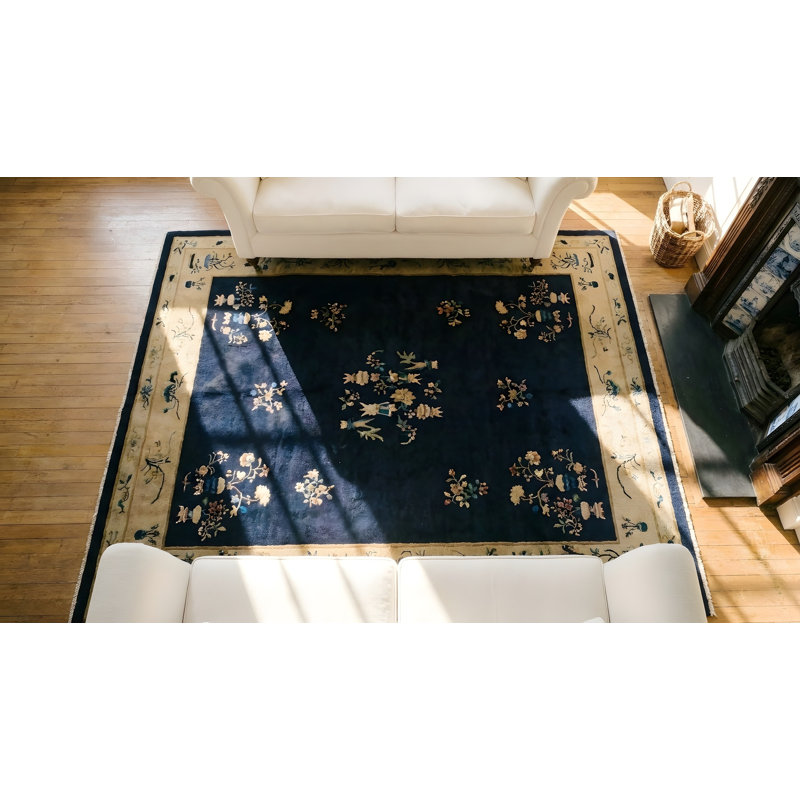 Handmade Wool Floral and Oriental Area Rug