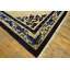 Tapis rectangulaire en laine antique ivoire beige crème noué à la main des années 1920
