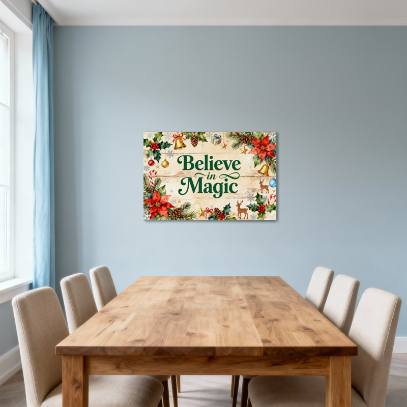 Christmas Believe In Magic, H 12 po x l 18 po