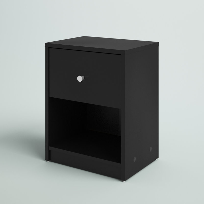 Clanton Small-Space 1 - Drawer Nightstand, Black