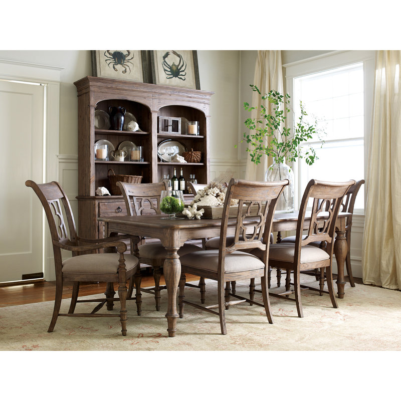 Chaise avec accoudoirs en lin brun Kempston