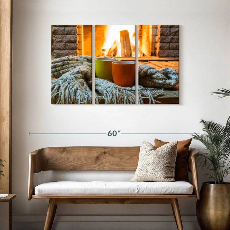 Yarlin Tea By The Fireplace, 28" H x 45" W