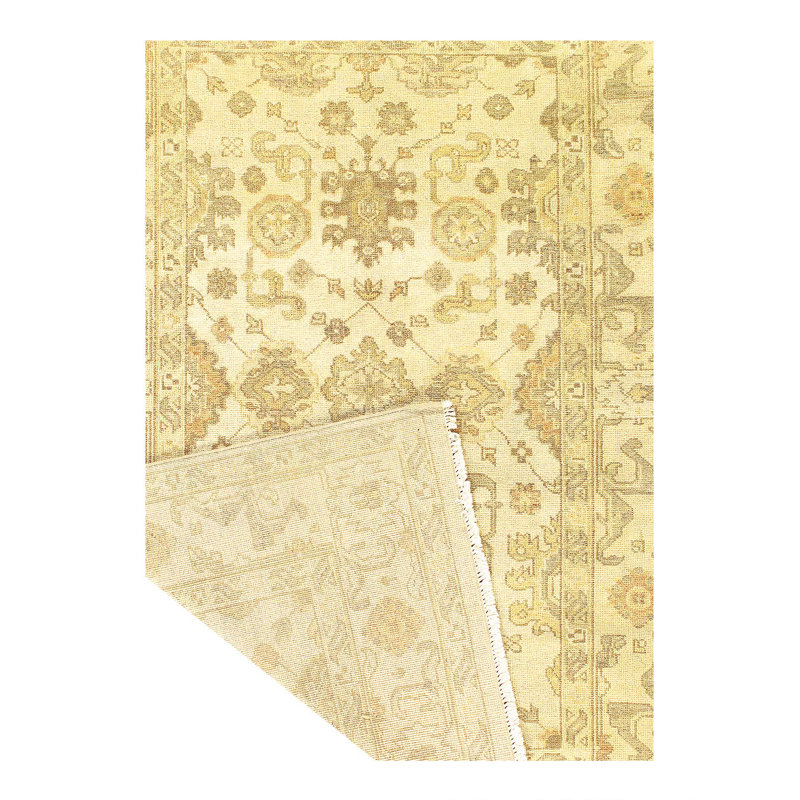 Wool Oriental Area Rug in Beige