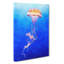 Orange Jellyfish - Wrapped Canvas-56640773