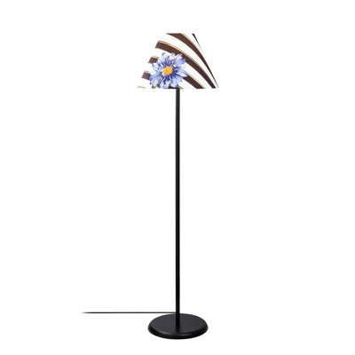 62.99'' Black Traditional Floor Lamp with Outlet