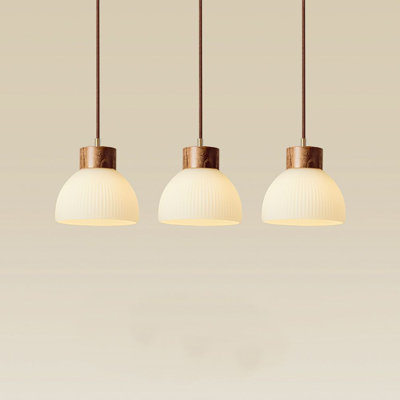 Rebote - Light Walnut Dome Pendant