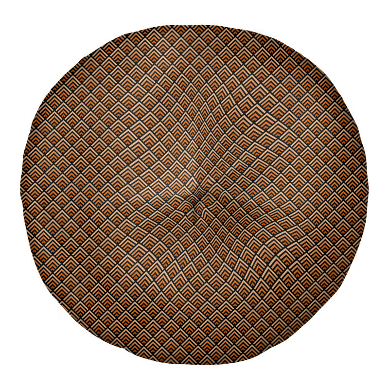 Coussin Katelyn Elizabeth, 26 po x 26 po, Noir / Orange