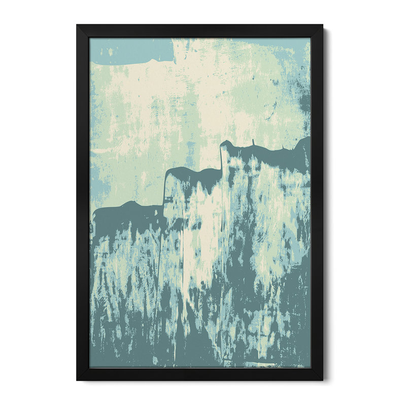 Plage abstraite mousseuse - reproduction d'art mural - affiche de galerie, H 24 po x l 16 po