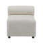 Canapé modulaire 3 places sans accoudoirs, 78 po de profondeur, tissu beige, structure en bois massif pour une longue durée de vie, ressorts sinueux surdimensionnés, mousse haute densité, siège large et profond, combinaison flexible