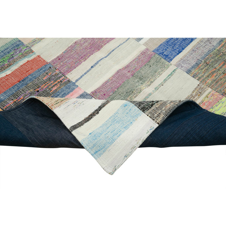 Patchwork Ragged Rug Bungalow Rose Cotton Patchwork Rug - Wayfair Canada